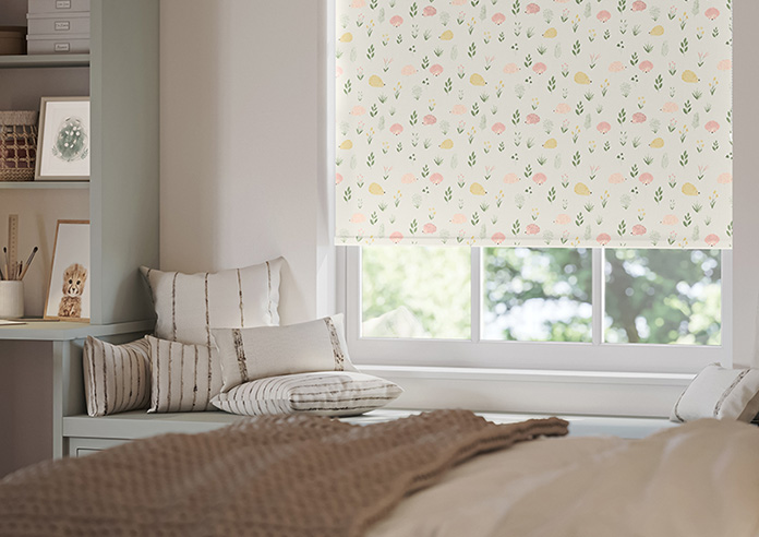 Pastel Hedgehogs, Brights - Twist&Fit Roller Blind - Image 5